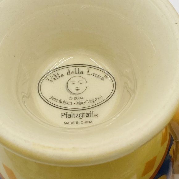 Pfaltzgraff Villa Della Luna Coffee / Tea Mug Set of 2 Jana Kolpen Mary Tiegreen - Picture 11 of 11
